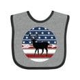 thumbnail image 1 of Inktastic Deer Bow Hunting USA Flag Boys or Girls Baby Bib, 1 of 4