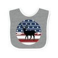 thumbnail image 1 of Inktastic Deer Bow Hunting USA Flag Boys or Girls Baby Bib, 1 of 4