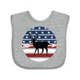 thumbnail image 1 of Inktastic Deer Bow Hunting USA Flag Boys or Girls Baby Bib, 1 of 4