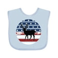thumbnail image 1 of Inktastic Deer Bow Hunting USA Flag Boys or Girls Baby Bib, 1 of 4