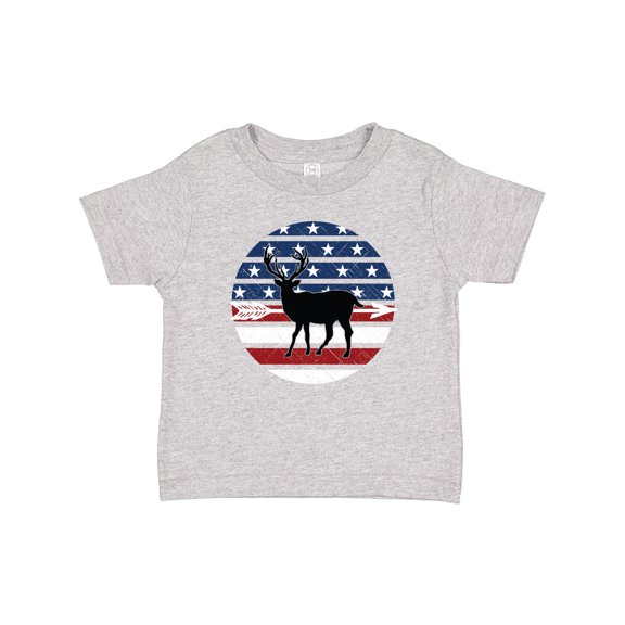 Inktastic Deer Bow Hunting USA Flag Boys or Girls Baby T-Shirt