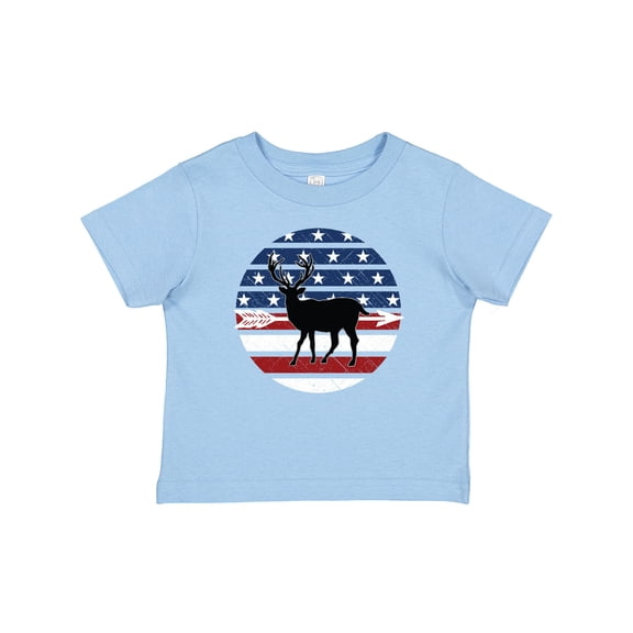 Inktastic Deer Bow Hunting USA Flag Boys or Girls Baby T-Shirt