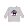 thumbnail image 1 of Inktastic Deer Bow Hunting USA Flag Boys or Girls Long Sleeve Toddler T-Shirt, 1 of 5