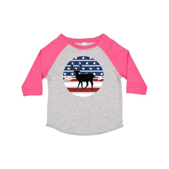 Inktastic Deer Bow Hunting USA Flag Boys or Girls Toddler T-Shirt