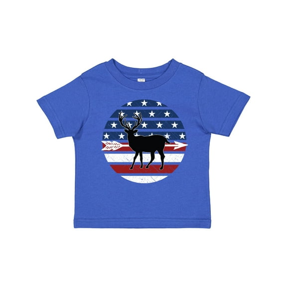 Inktastic Deer Bow Hunting USA Flag Boys or Girls Toddler T-Shirt