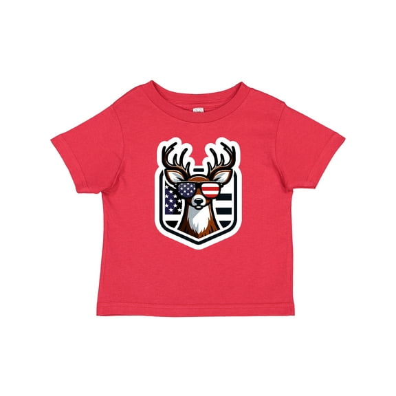 Inktastic Deer Bowhunting Us Flag Patriotic Boys Baby T-Shirt