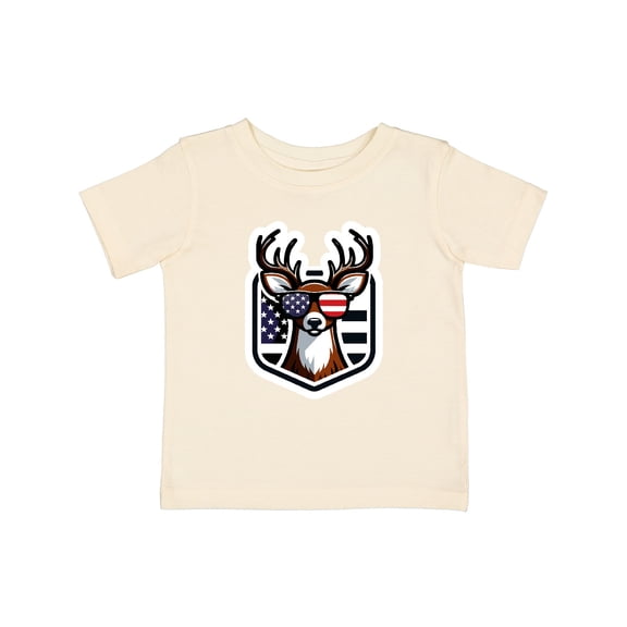 Inktastic Deer Bowhunting Us Flag Patriotic Boys Baby T-Shirt