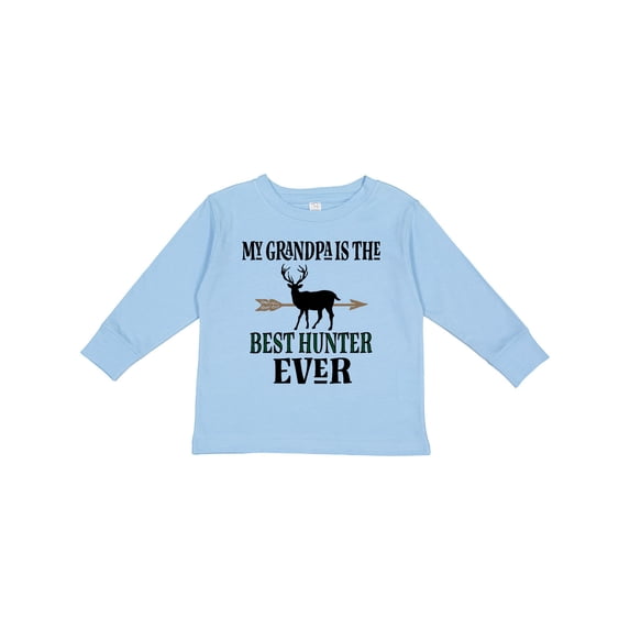 Inktastic Deer Hunting Grandpa Best Hunter Ever Boys Long Sleeve Toddler T-Shirt