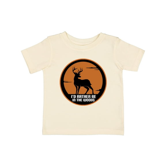Inktastic Deer Hunting Rather Be in the Woods Boys Baby T-Shirt