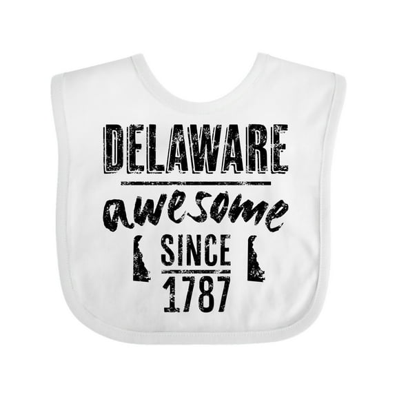Inktastic Delaware Awesome Since 1787 Boys or Girls Baby Bib