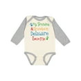 thumbnail image 1 of Inktastic Delaware Grandma Grandpa Love Me Boys or Girls Long Sleeve Baby Bodysuit, 1 of 5