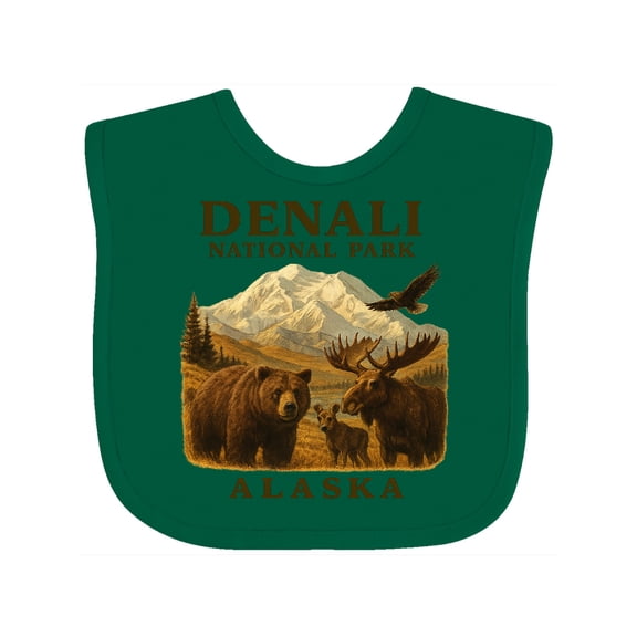 Inktastic Denali National Park Alaska Boys or Girls Baby Bib