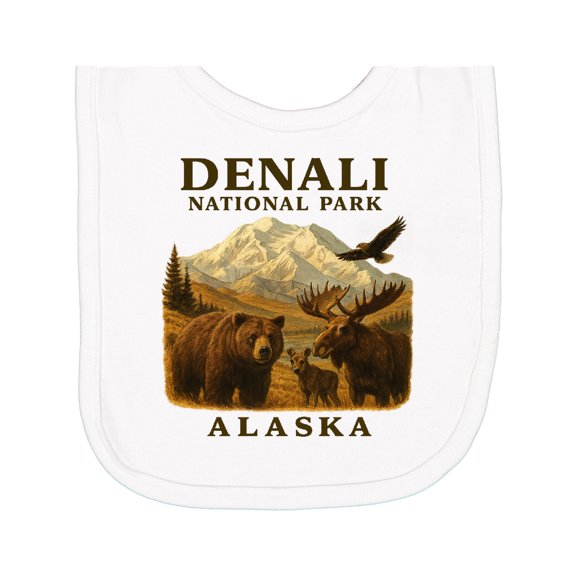 Inktastic Denali National Park Alaska Newborn Bib