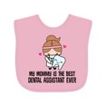 thumbnail image 1 of Inktastic Dental Assistant Mommy Girls Baby Bib, 1 of 4