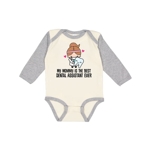 Inktastic Dental Assistant Mommy Girls Long Sleeve Baby Bodysuit
