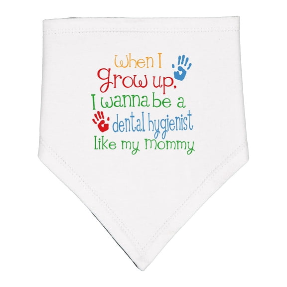 Inktastic Dental Hygienist Like Mommy Baby Bandana Bib