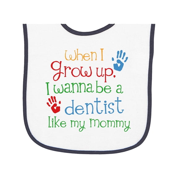 Inktastic Dentist Like Mommy Baby Terry Cloth Bib