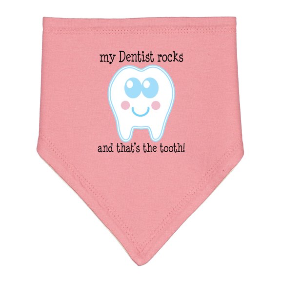 Inktastic Dentist Rocks Tooth Baby Bandana Bib