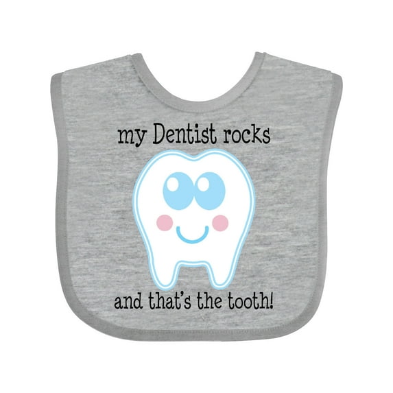 Inktastic Dentist Rocks Tooth Boys or Girls Baby Bib