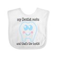 thumbnail image 1 of Inktastic Dentist Rocks Tooth Boys or Girls Baby Bib, 1 of 4
