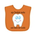 thumbnail image 1 of Inktastic Dentist Rocks Tooth Boys or Girls Baby Bib, 1 of 4