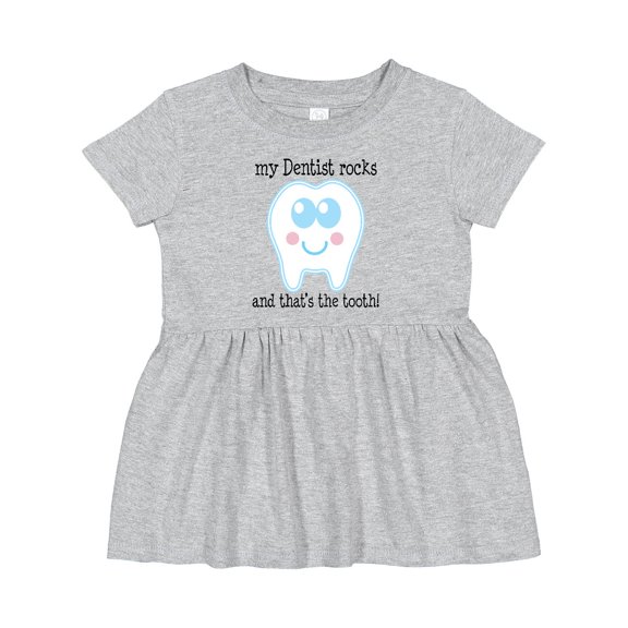 Inktastic Dentist Rocks Tooth Girls Baby Dress