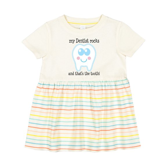 Inktastic Dentist Rocks Tooth Girls Baby Dress