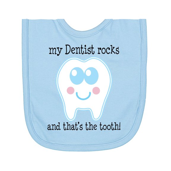 Inktastic Dentist Rocks Tooth Newborn Bib