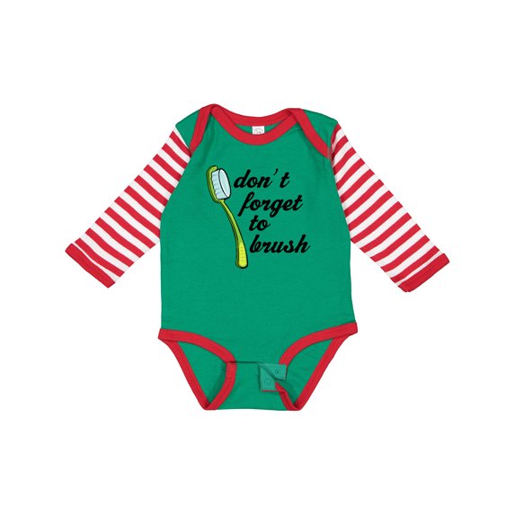 Inktastic Dentist Toothbrush Dental Hygienist Boys or Girls Long Sleeve Baby Bodysuit