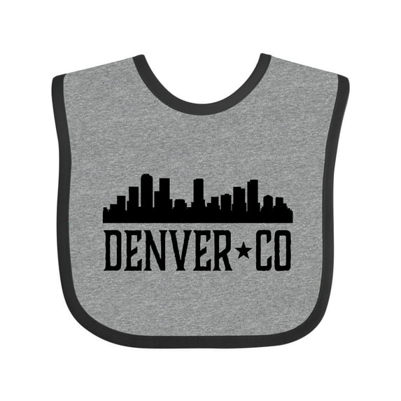 Inktastic Denver Colorado City Skyline Boys or Girls Baby Bib