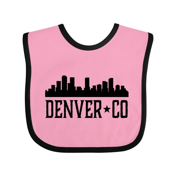Inktastic Denver Colorado City Skyline Boys or Girls Baby Bib
