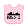 thumbnail image 1 of Inktastic Denver Colorado City Skyline Boys or Girls Baby Bib, 1 of 4