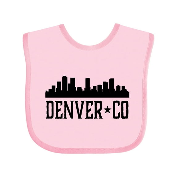 Inktastic Denver Colorado City Skyline Boys or Girls Baby Bib