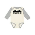 thumbnail image 1 of Inktastic Denver Colorado City Skyline Boys or Girls Long Sleeve Baby Bodysuit, 1 of 5