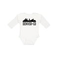 thumbnail image 1 of Inktastic Denver Colorado City Skyline Boys or Girls Long Sleeve Baby Bodysuit, 1 of 5