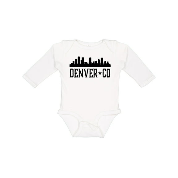 Inktastic Denver Colorado City Skyline Boys or Girls Long Sleeve Baby Bodysuit