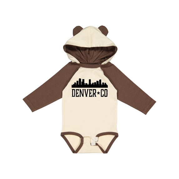Inktastic Denver Colorado City Skyline Boys or Girls Long Sleeve Baby Bodysuit