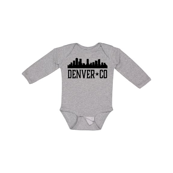 Inktastic Denver Colorado City Skyline Boys or Girls Long Sleeve Baby Bodysuit