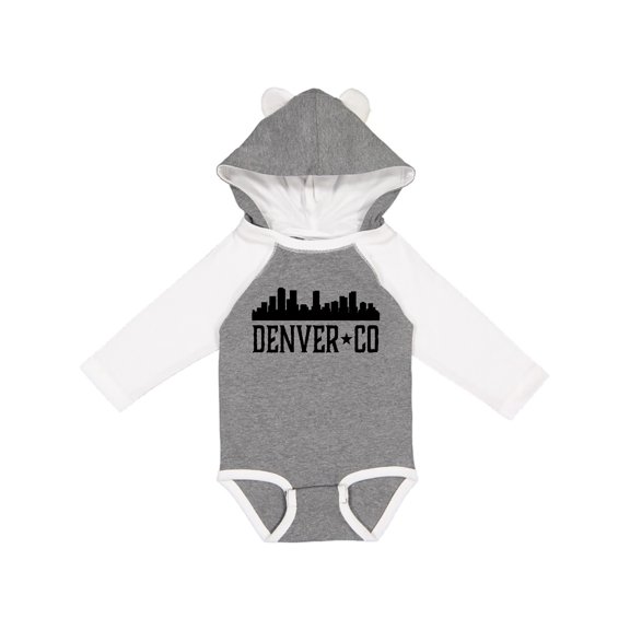Inktastic Denver Colorado City Skyline Boys or Girls Long Sleeve Baby Bodysuit