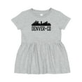 thumbnail image 1 of Inktastic Denver Colorado City Skyline Girls Baby Dress, 1 of 5