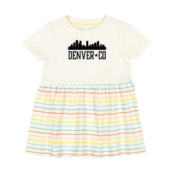 Inktastic Denver Colorado City Skyline Girls Baby Dress
