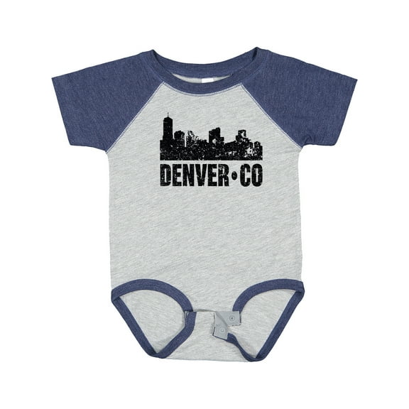 Inktastic Denver Colorado Skyline Grunge Boys or Girls Baby Bodysuit
