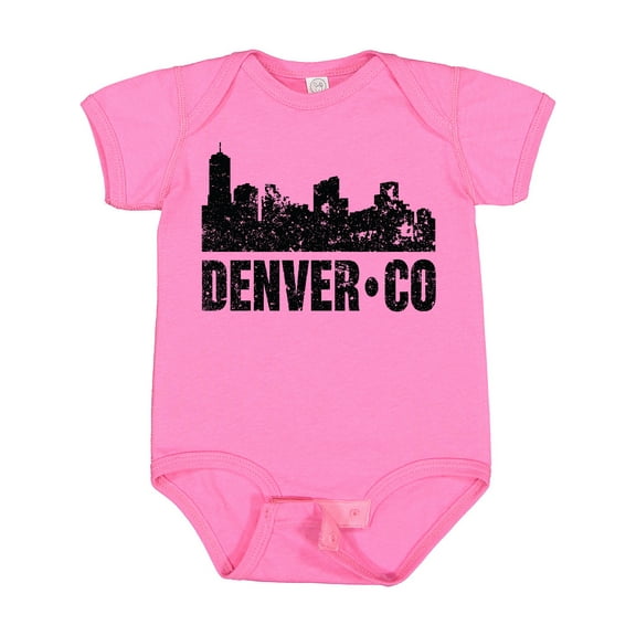 Inktastic Denver Colorado Skyline Grunge Boys or Girls Baby Bodysuit