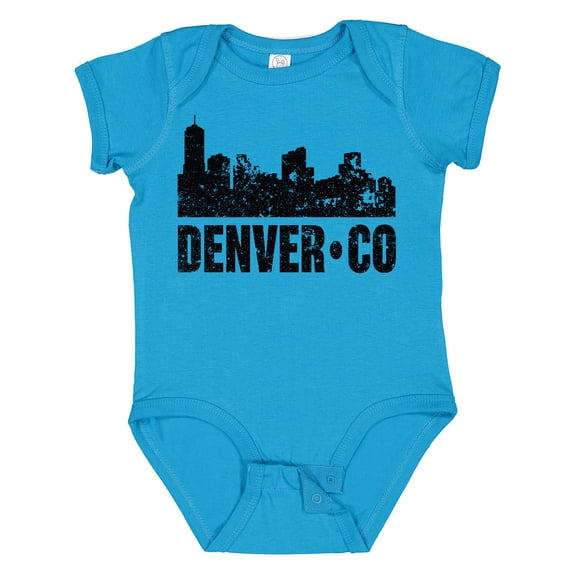 Inktastic Denver Colorado Skyline Grunge Boys or Girls Baby Bodysuit