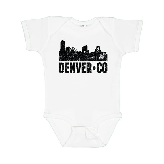 Inktastic Denver Colorado Skyline Grunge Boys or Girls Baby Bodysuit