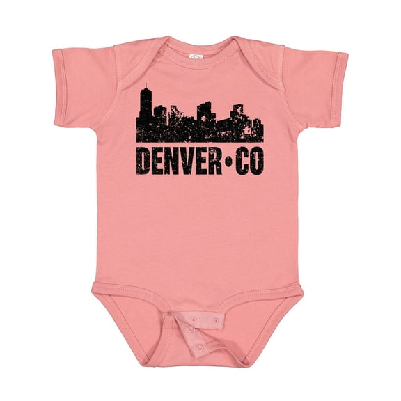 Inktastic Denver Colorado Skyline Grunge Boys or Girls Baby Bodysuit