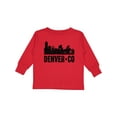 thumbnail image 1 of Inktastic Denver Colorado Skyline Grunge Boys or Girls Long Sleeve Toddler T-Shirt, 1 of 5