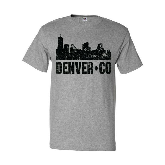 Inktastic Denver Colorado Skyline Grunge T-Shirt
