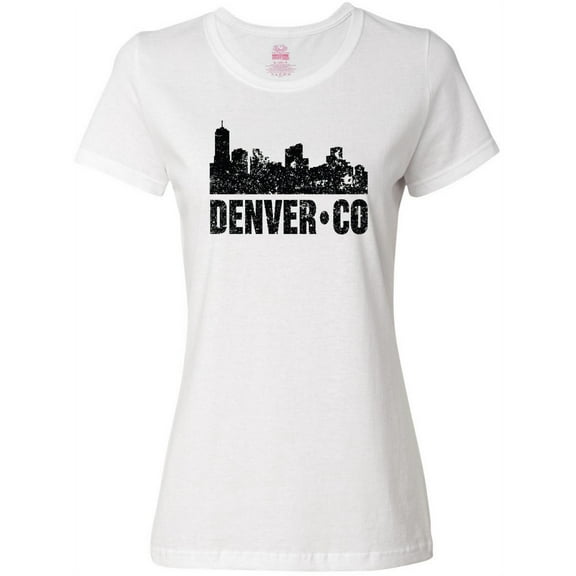Inktastic Denver Colorado Skyline Grunge Women's T-Shirt