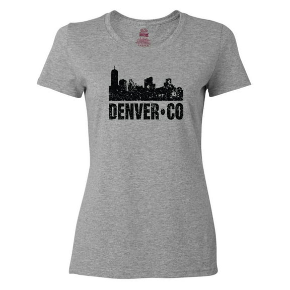 Inktastic Denver Colorado Skyline Grunge Women's T-Shirt